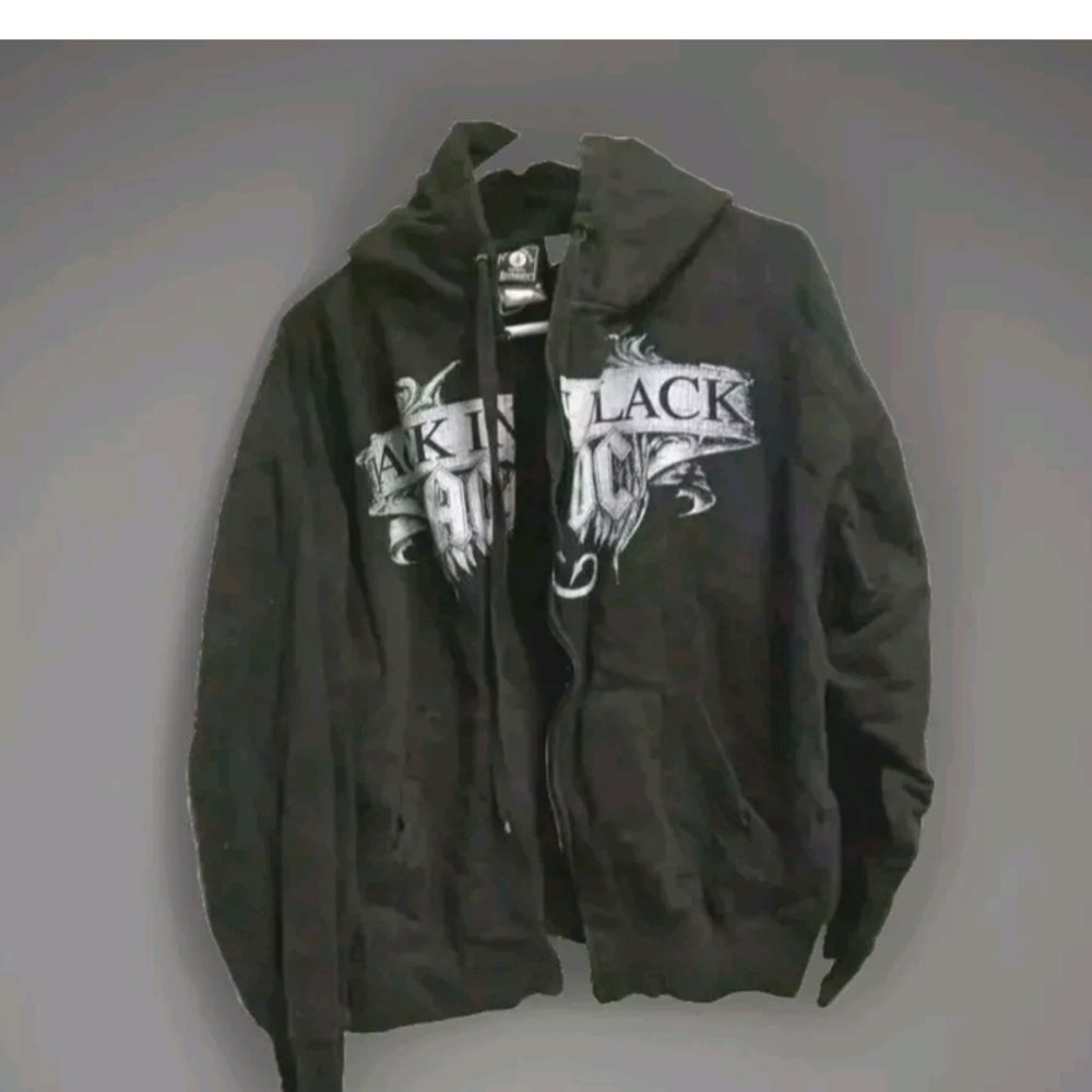 AC DC "Back In Black" Adult Hoodie